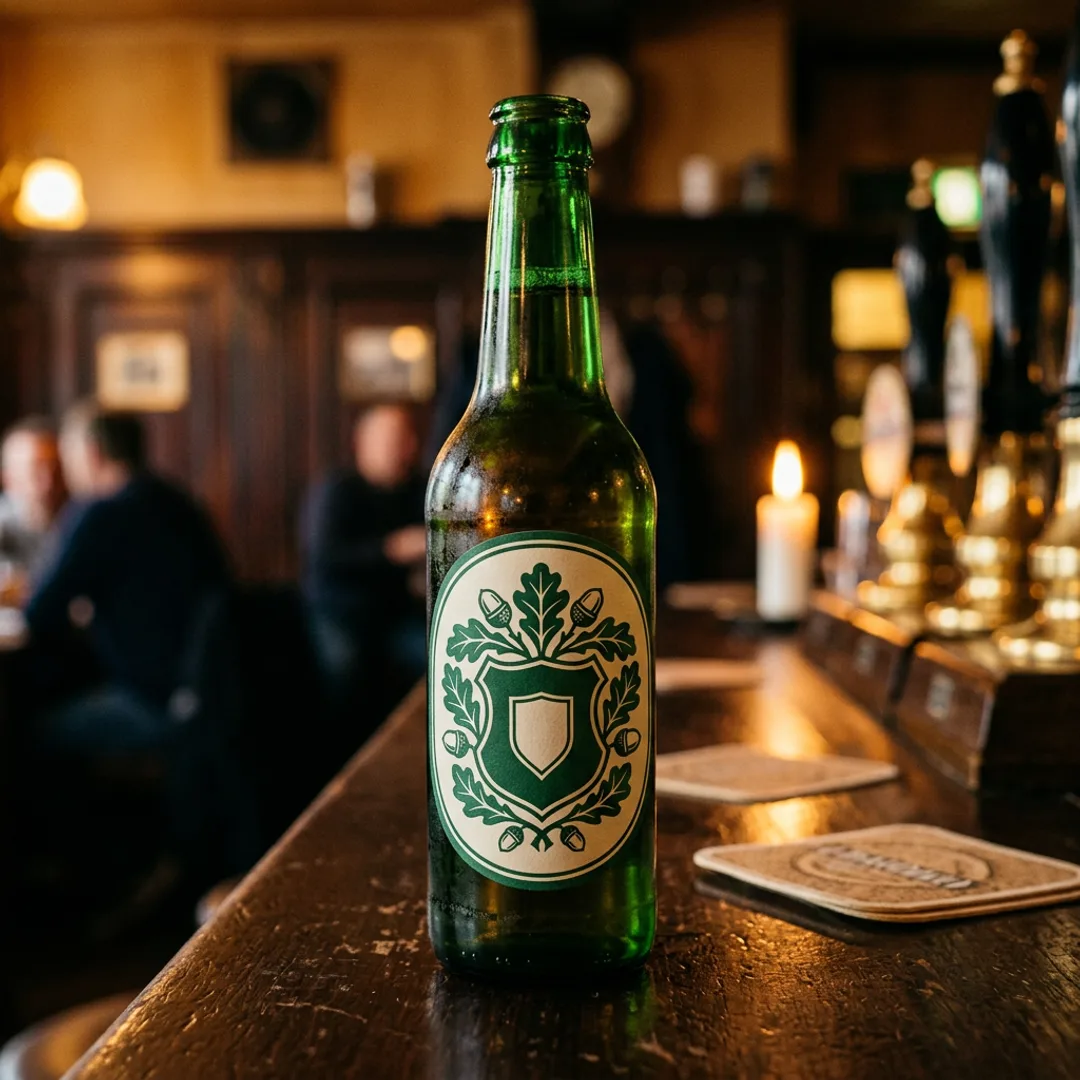 Custom Loyal Pour label mockup for Grünwald Faithful